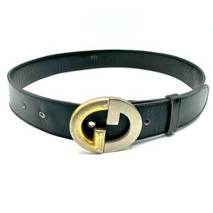 Gucci Belt - Vintage Black Leather Size 75